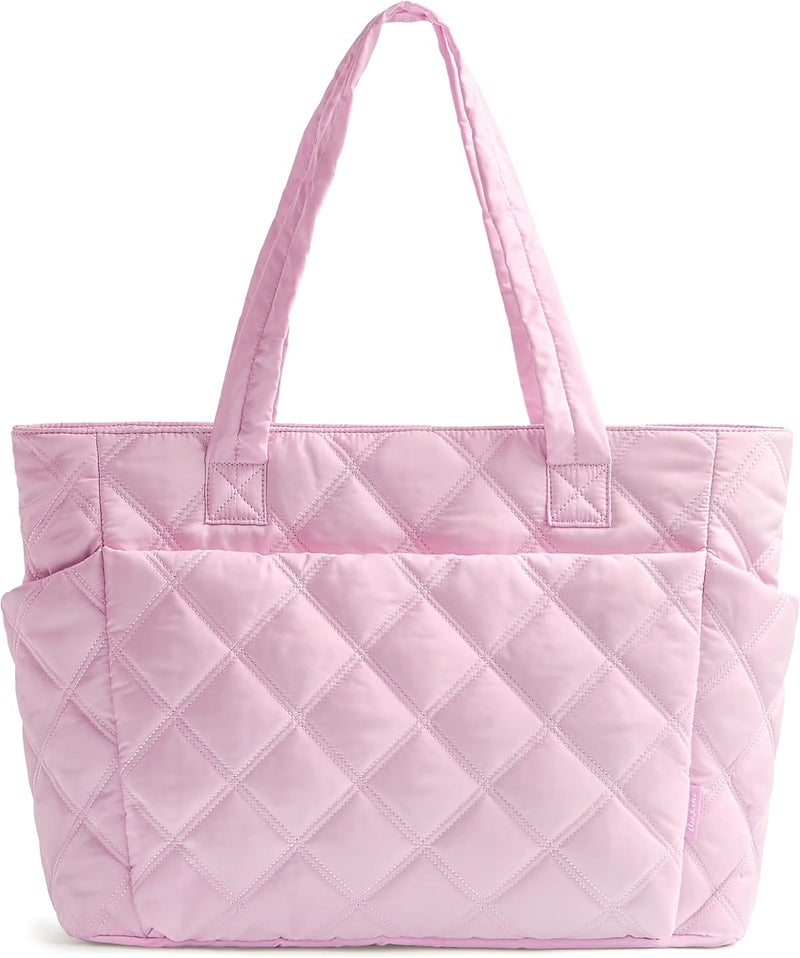 Uselike Tote Bag for Women, Lightweight Puffer Tote Work Bags with Compartments for Travel, Quilted Shoulder Bag with Zipper - Image 1